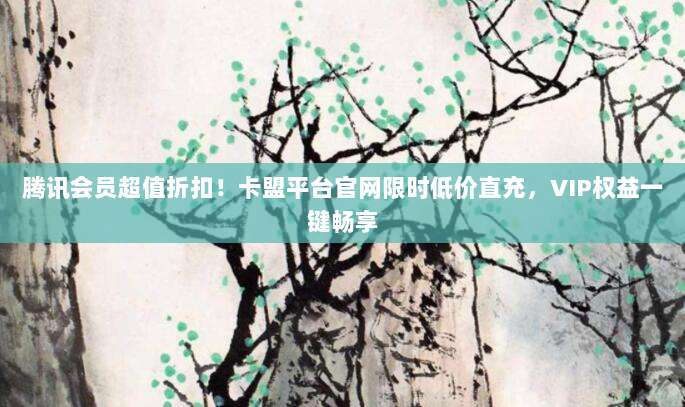 腾讯会员超值折扣！卡盟平台官网限时低价直充，VIP权益一键畅享