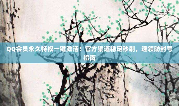 QQ会员永久特权一键激活！官方渠道稳定秒刷，速领防封号指南